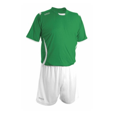 Echipament fotbal verde alb GECO