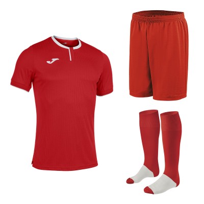 Set echipament fotbal, tricou Gold III JOMA, sort si jambiere Concept Champion