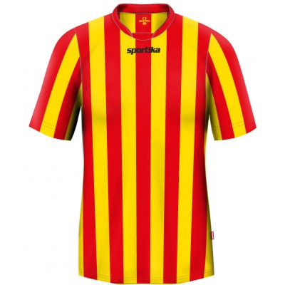 Tricou fotbal cu maneca scurta Stripe, SPORTIKA