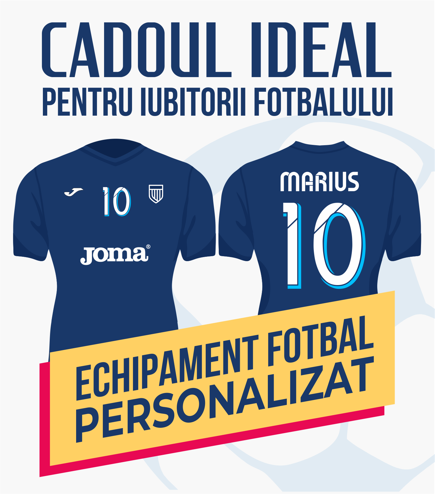 Echipament fotbal personalizat cadou